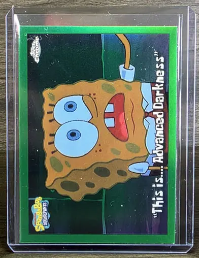 2025 Topps Chrome Spongebob This is Advanced Darkness Kelp Green Refractor