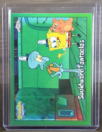 2025 Topps Chrome Spongebob Squidward Tentacles Kelp Green Refractor