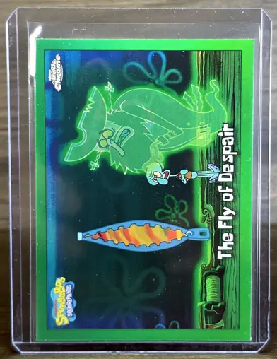 2025 Topps Chrome Spongebob The Fly of Despair Kelp Green Refractor