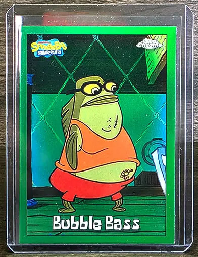 2025 Topps Chrome Spongebob Bubble Bass Kelp Green Refractor