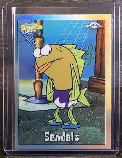 2025 Topps Chrome Spongebob Sandals Refractor