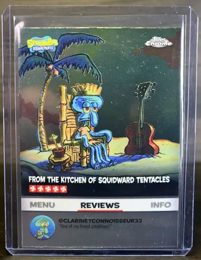 2025 Topps Chrome Spongebob From the Kitchen of Squidward Tentacles