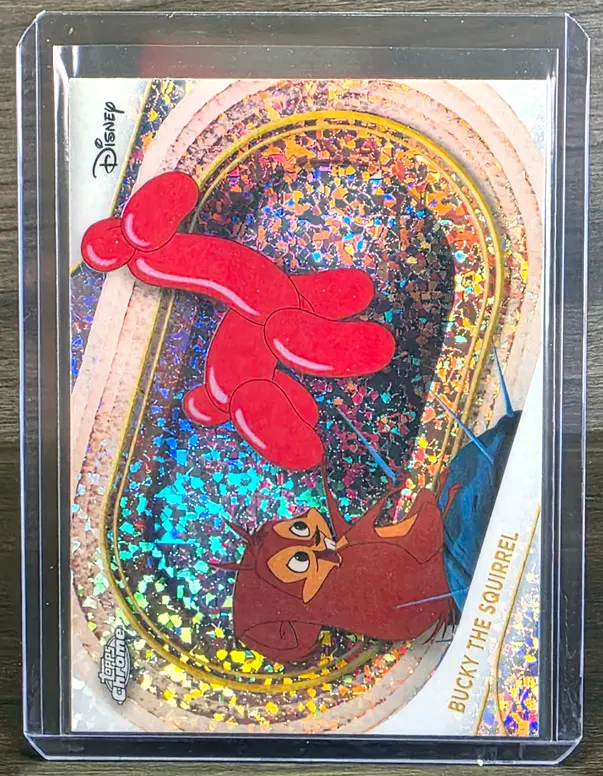 2025 Topps Chrome Disney Bucky the Squirrel Mini Diamond Refractor