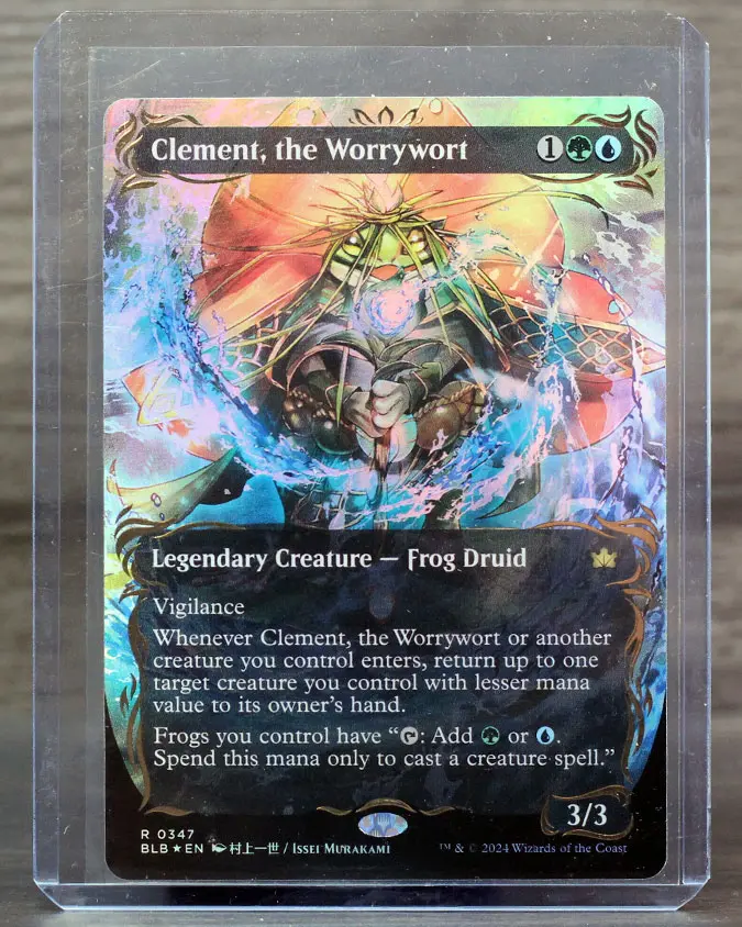 Clement, the Worrywort (Borderless Raised Foil) (NRMT) (Bloomburrow)