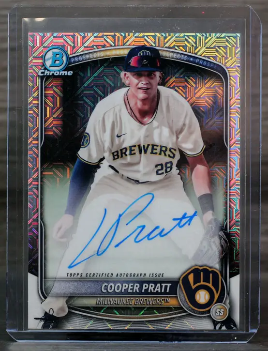 Cooper Pratt 2025 Bowman Chrome Prospects (Mojo Auto) 