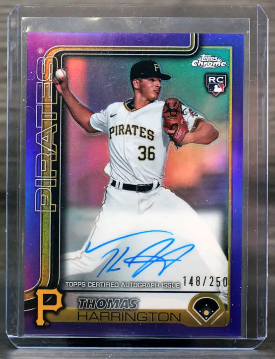 Thomas Harrington 2025 Topps Chrome (Purple Auto) #148/250