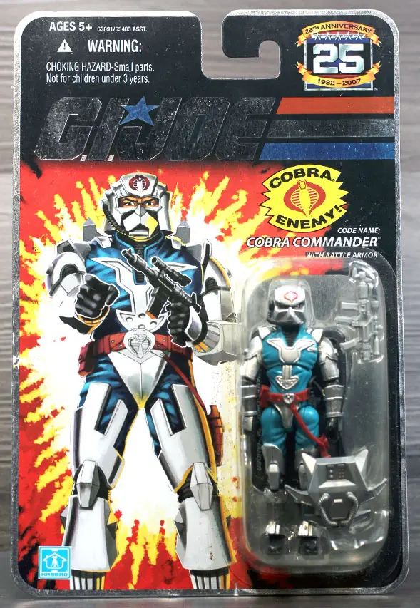 Battle Armor Cobra Commander FOIL GI Joe 25th Anniversary MOC