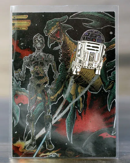 2004 Topps Heritage C-3PO and R2-D2 Foil Etched #2