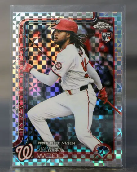 James Wood 2025 Topps Chrome X-fractor RC