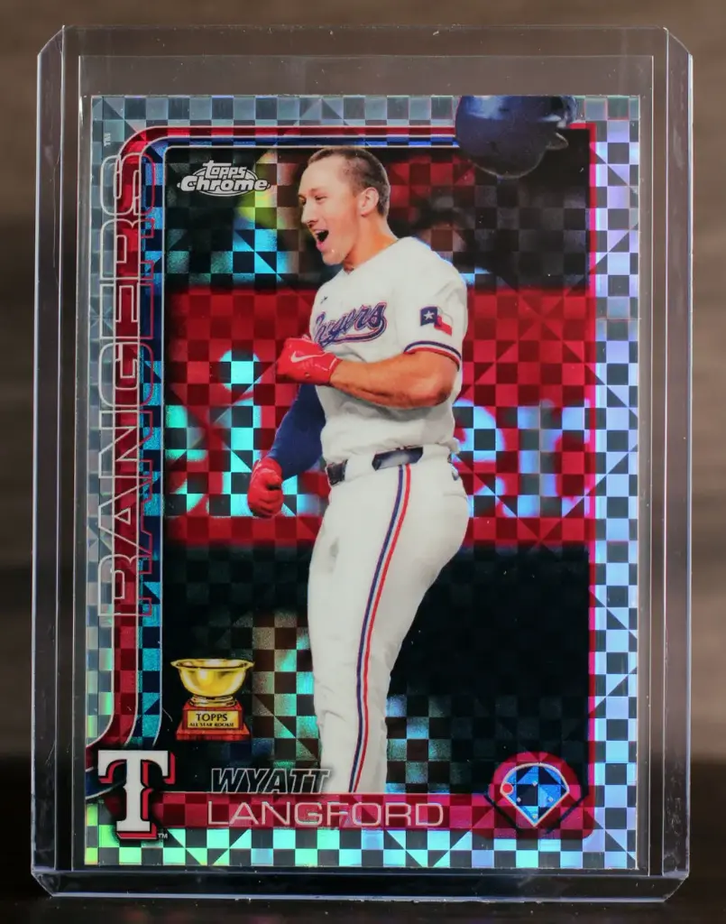 Wyatt Langford 2025 Topps Chrome X-Fractor