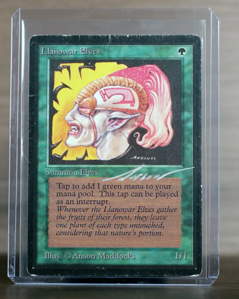 Llanowar Elves Autographed (Beta)