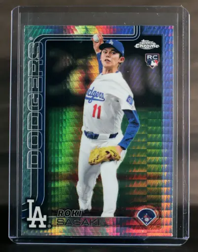 Roki Sasaki 2025 Topps Chrome Prism Refractor